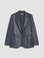 PENNYBLACK Navy Tailored Blazer in Glazed Sheen Finish
