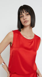 Ottod’Ame Red Viscose Flowy Top
