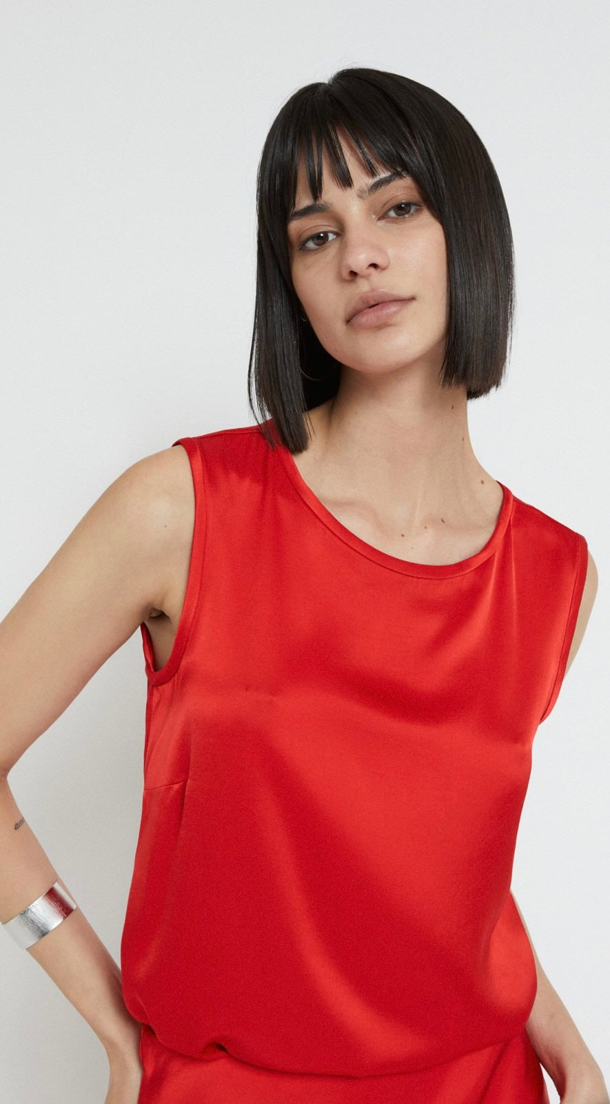 Ottod’Ame Red Viscose Flowy Top
