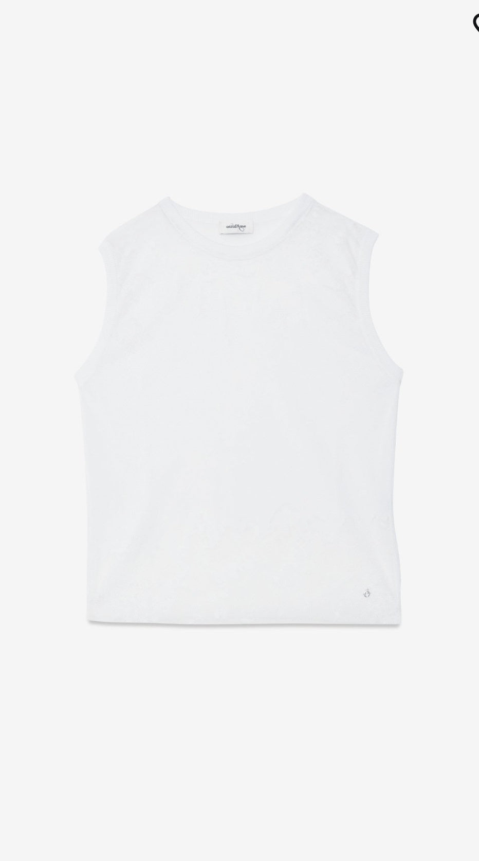 Ottod’Ame White Fine Knit & Mesh Top