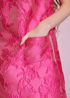 Sister Jane Cerise Pink is Foxglove Jacquard Mini Dress