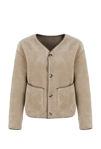 URBANCODE Reversible Mink Collarless Jacket