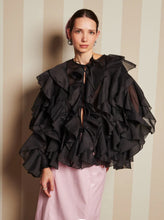 Load image into Gallery viewer, DREAM Sister Jane Black Frill Blouse
