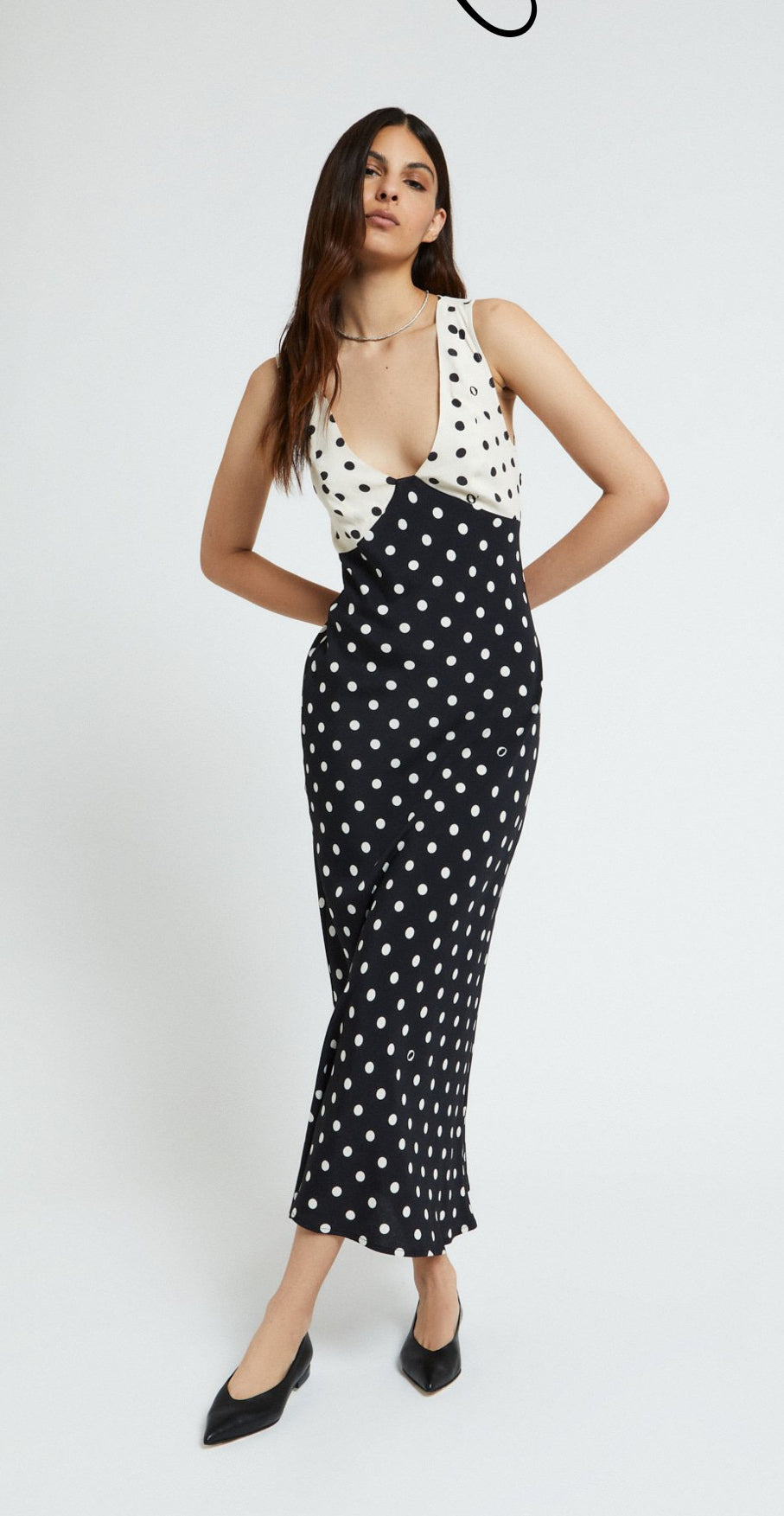 Ottod’Ame Polka Dot Long Dress