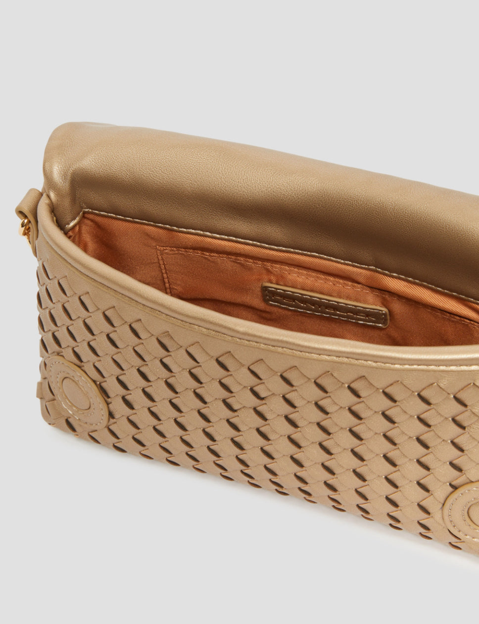 PENNYBLACK Gold Woven Bag with Interchangeable Shoulder Straps