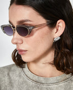 NALI Black Marble & Gold Cat Eye Sunglasses