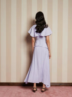Sister Jane Lilac Cape Dress with Diamante Trim