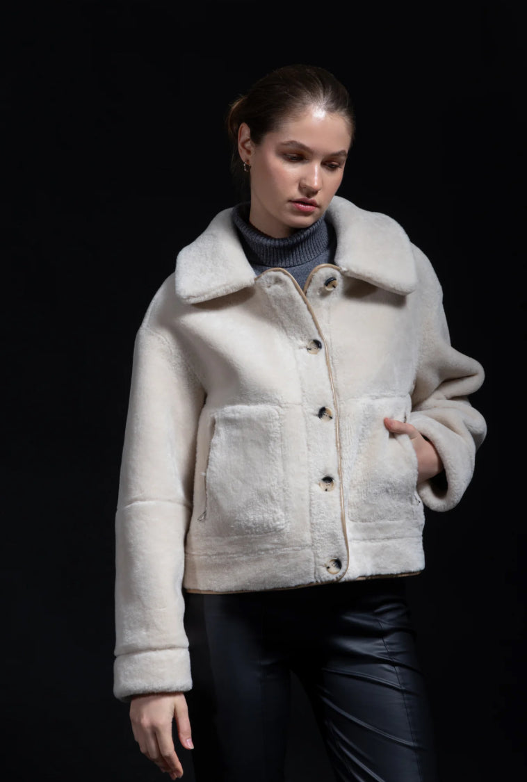 URBANCODE Cream Reversible Aviation Jacket