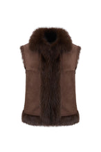 Load image into Gallery viewer, URBANCODE Reversible Brown Faux Fur Gilet
