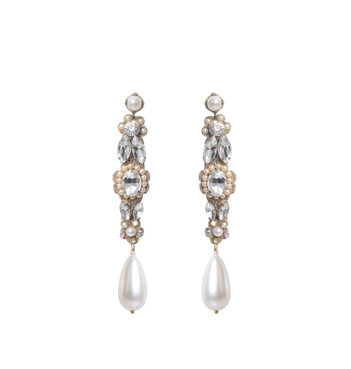 St. Erasmus Crystal Statement Dangler Handmade Earrings