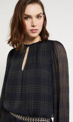 Ottod’Ame Viscose Mini Dress in Check Print