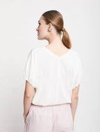 Ottod’Ame Cream V-Neck T-Shirt