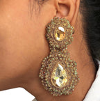 St. Erasmus Gold Baroque Statement Handmade Earrings