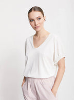 Ottod’Ame Cream V-Neck T-Shirt