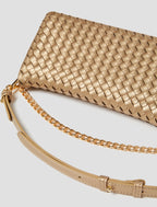 PENNYBLACK Gold Woven Bag with Interchangeable Shoulder Straps