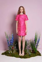 Sister Jane Cerise Pink is Foxglove Jacquard Mini Dress