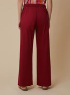 PENNYBLACK Burgundy Cotton Jersey Trousers