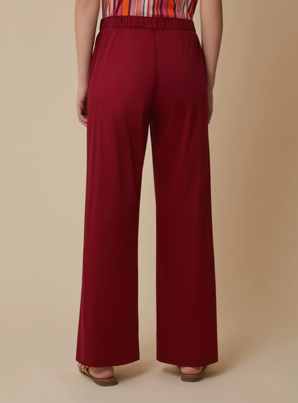 PENNYBLACK Burgundy Cotton Jersey Trousers