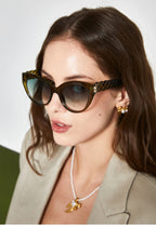 NALI Green Sunglasses with Braid Detail