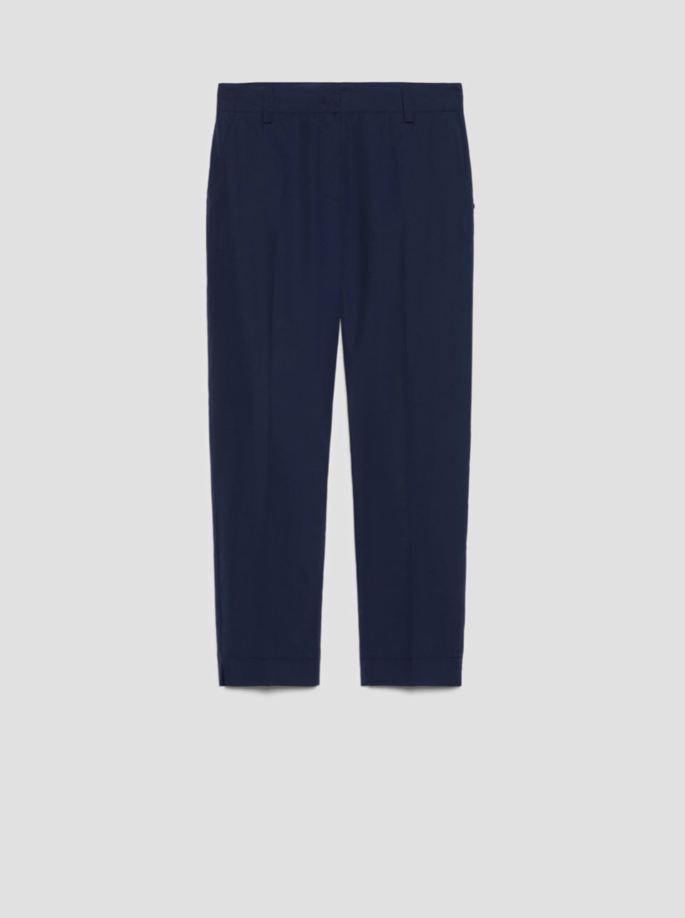 PENNYBLACK Navy 100% Cotton Poplin Trousers