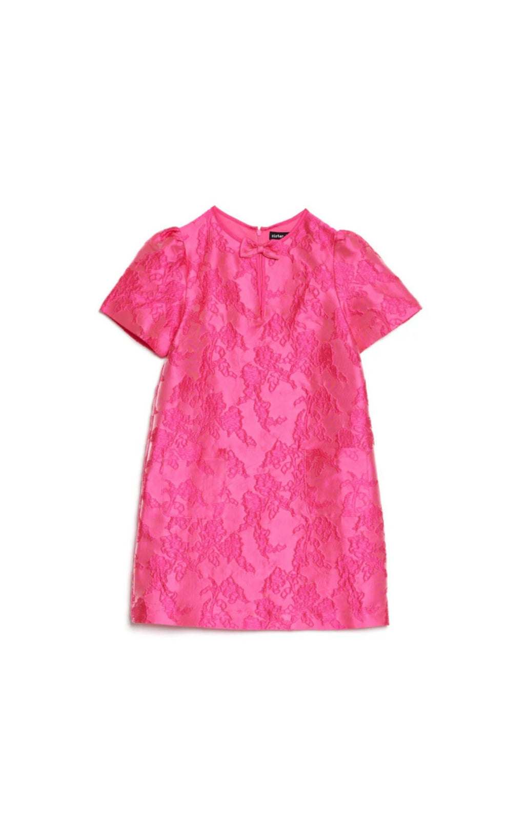 Sister Jane Cerise Pink is Foxglove Jacquard Mini Dress