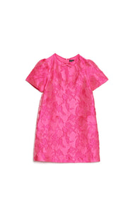Sister Jane Cerise Pink is Foxglove Jacquard Mini Dress