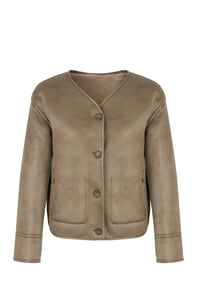 URBANCODE Reversible Mink Collarless Jacket