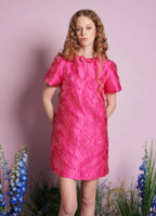 Sister Jane Cerise Pink is Foxglove Jacquard Mini Dress