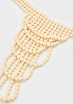 NALI Cascading Necklace in Cream Pearls