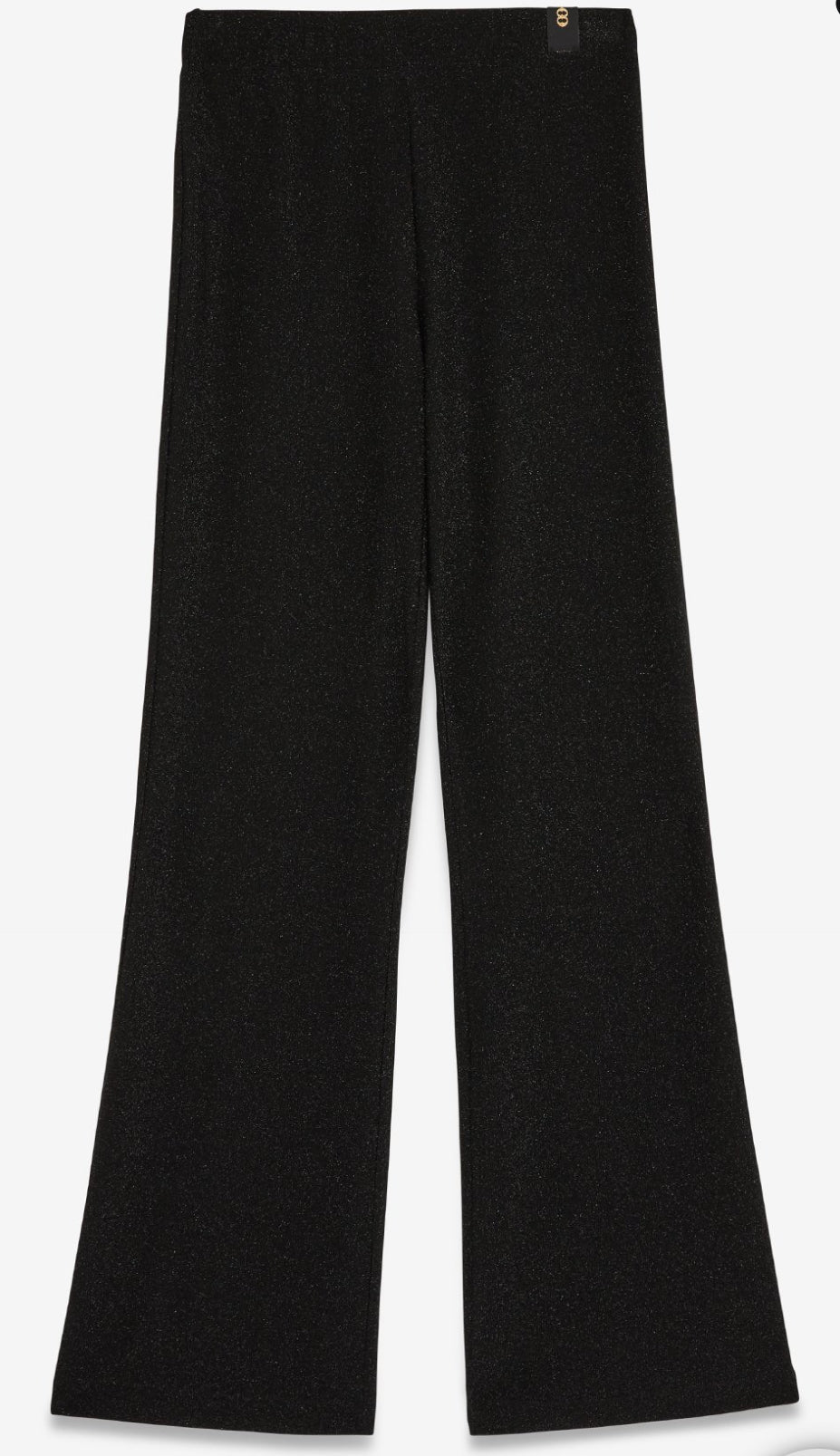 Ottod’Ame Black Sparkle Lurex Palazzo Pants