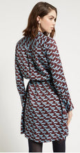 Load image into Gallery viewer, Ottod’Ame Blue &amp; Burgundy Print Shirt Mini Dress
