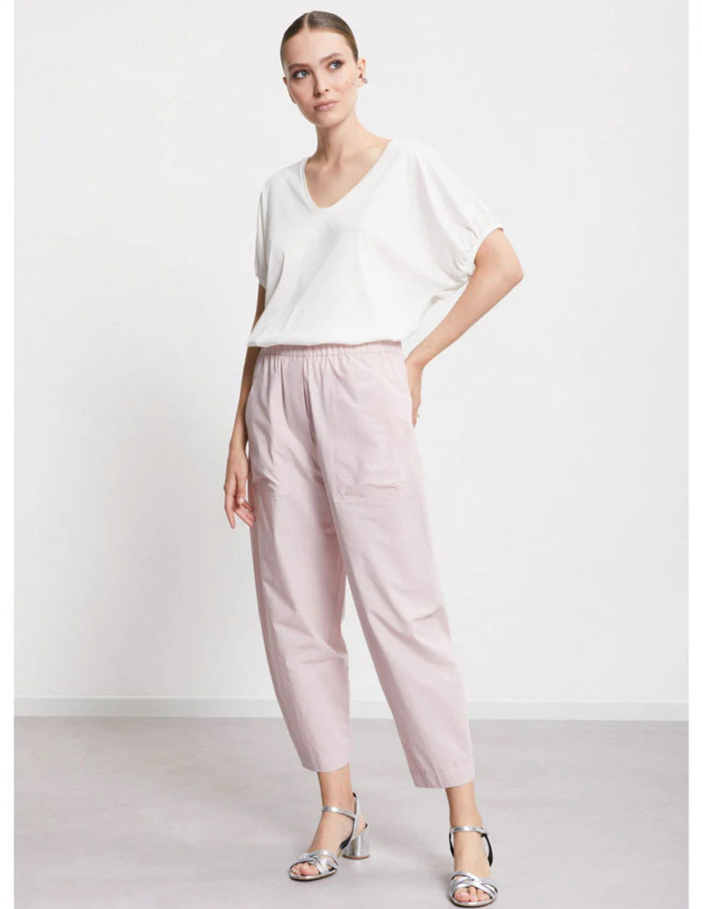 Ottod’Ame Cream V-Neck T-Shirt