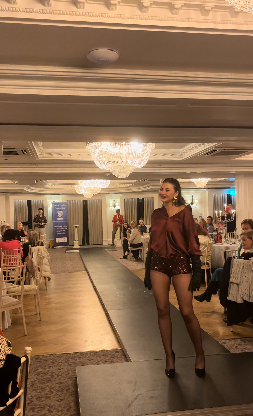 Ottod’Ame Bronze Sequin Mini Shorts