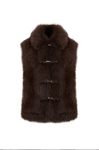 URBANCODE Reversible Brown Faux Fur Gilet
