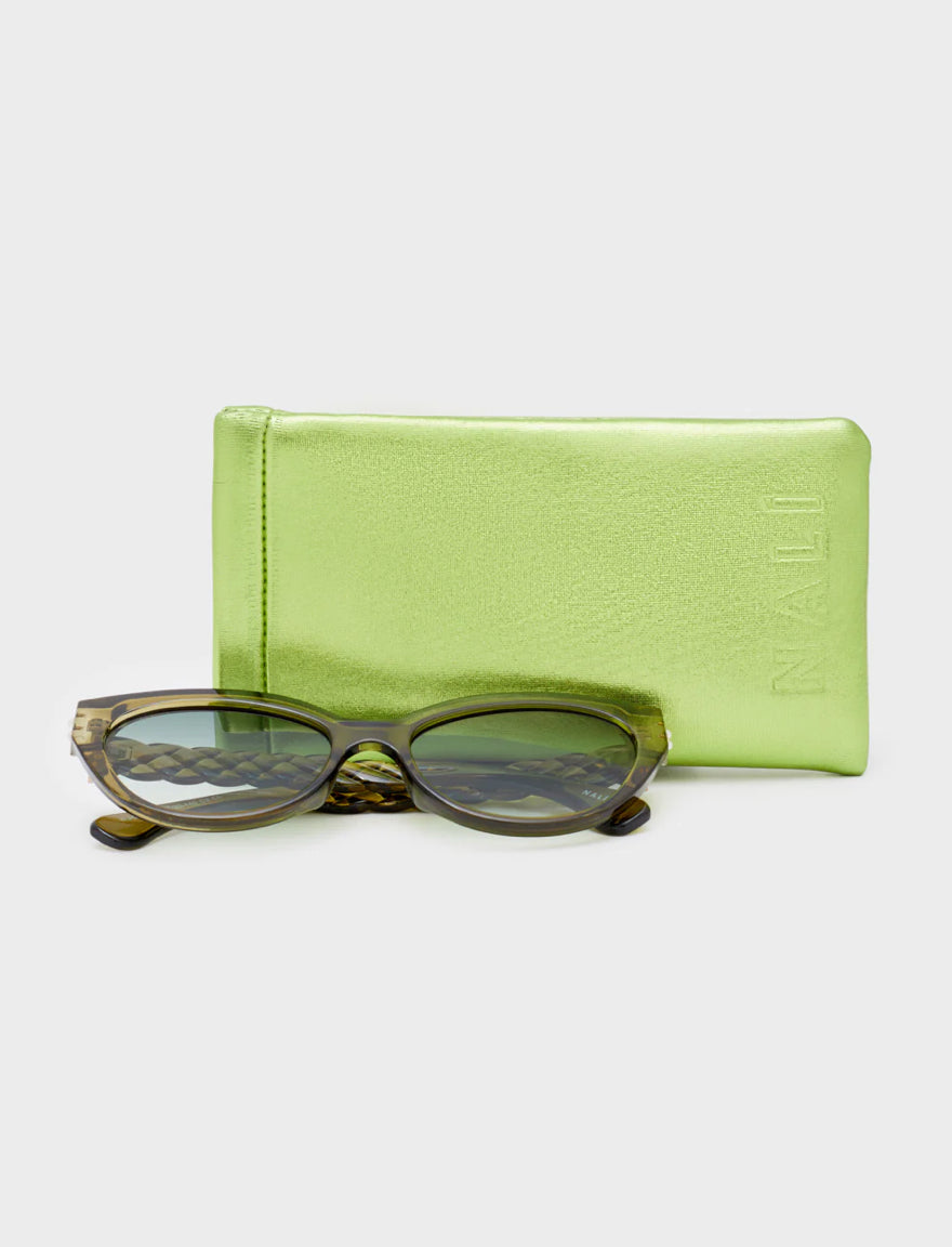 NALI Green Sunglasses with Braid Detail