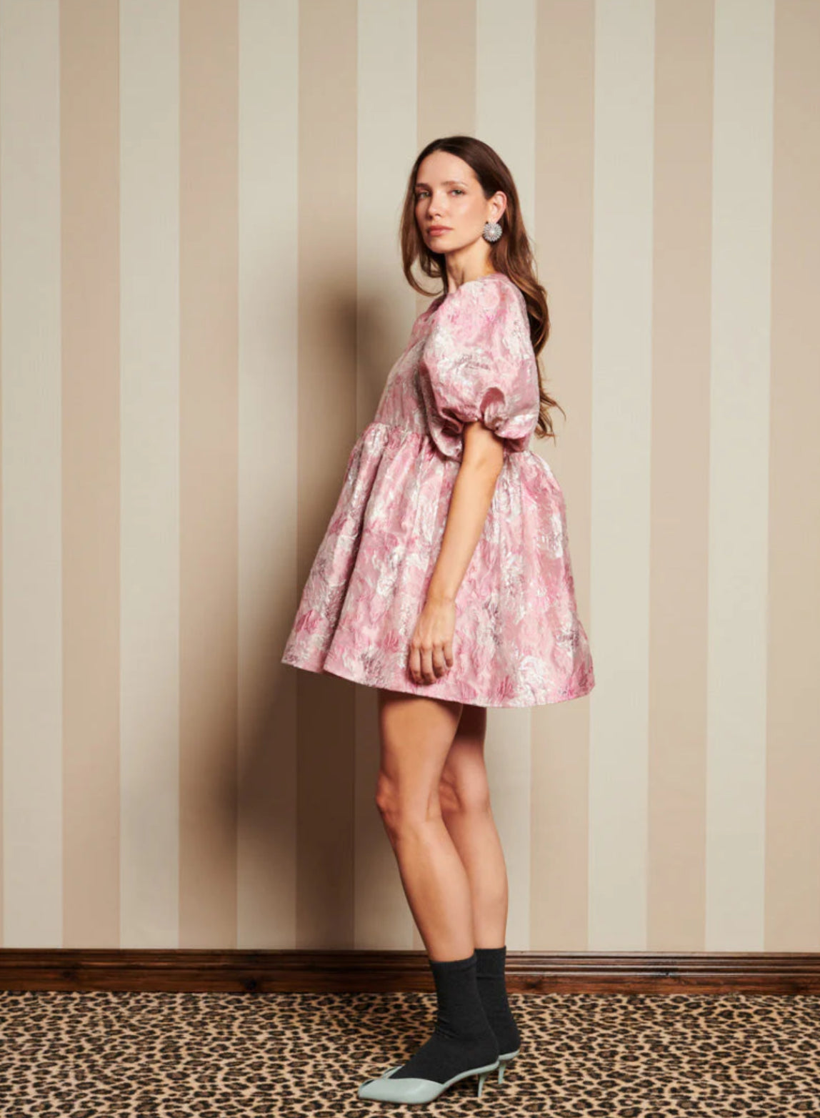 DREAM Sister Jane Pink Jacquard Mini Dress – SYBIL Boutique
