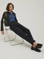 PENNYBLACK Slim Fit Tailored Black Trousers