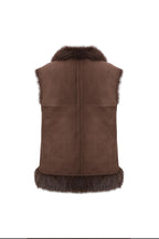 URBANCODE Reversible Brown Faux Fur Gilet