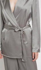 Ottod’Ame Pewter Silver Tuxedo Jacket