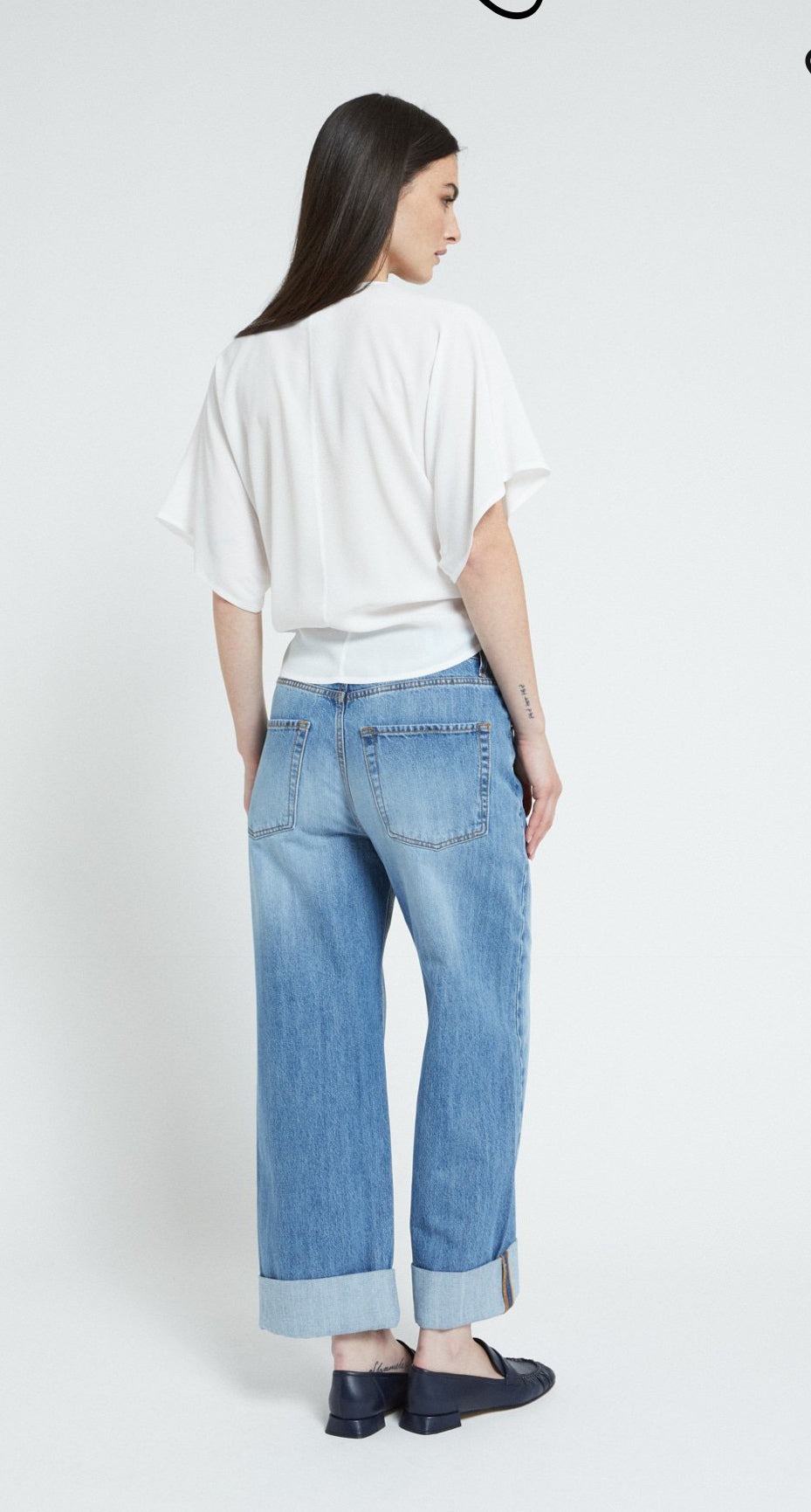 Ottod’Ame Blue Denim Jeans with Cuff