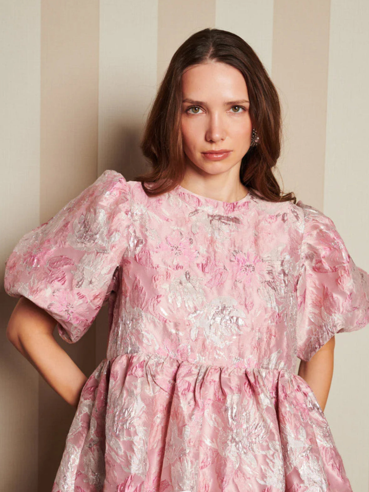 DREAM Sister Jane Pink Jacquard Mini Dress