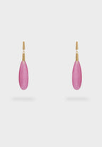 NALI Gold & Pink Opal Pendant Drop Earrings