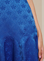 Sister Jane Cobalt Blue Jacquard Lace Midi Dress