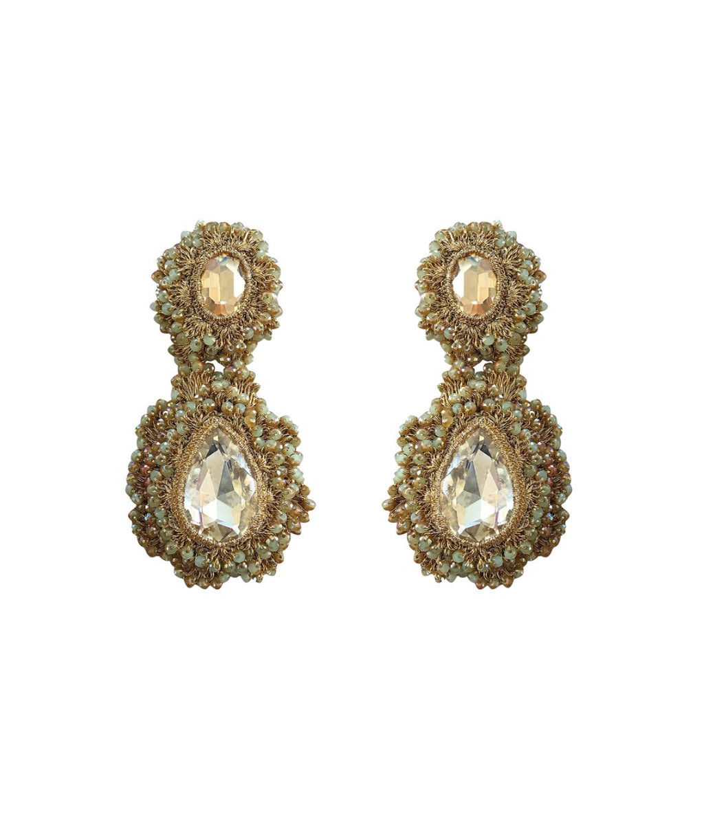 St. Erasmus Gold Baroque Statement Handmade Earrings