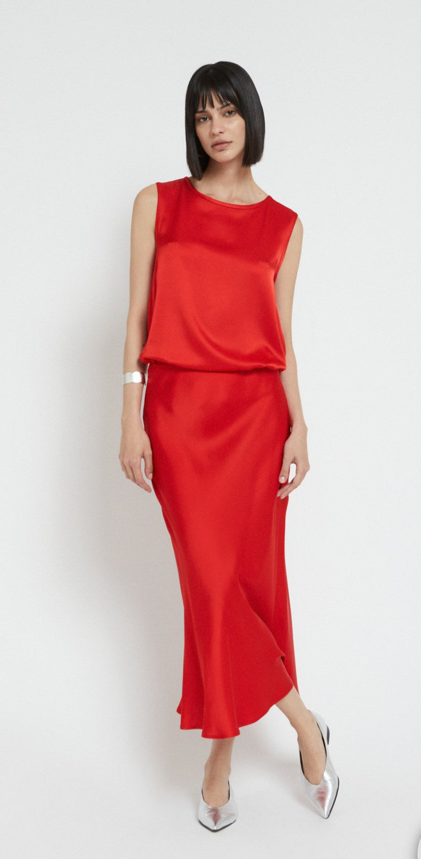 Ottod’Ame Red Viscose Flowy Top