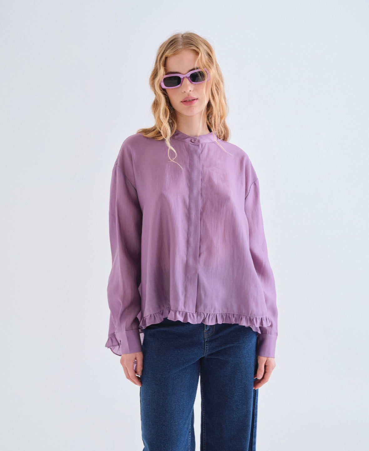 Compañia Fantástica Violet Blouse with Removable Collar Scarf