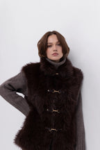 URBANCODE Reversible Brown Faux Fur Gilet