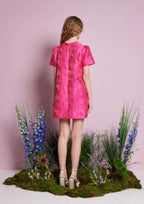 Sister Jane Cerise Pink is Foxglove Jacquard Mini Dress