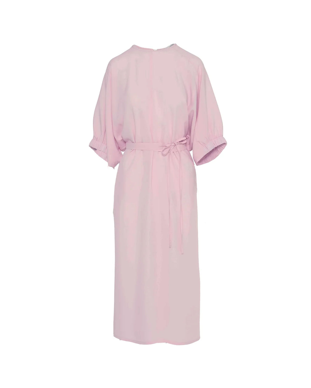 Beatrice B. Soft Pink Mid Length Dress with Tie Belt