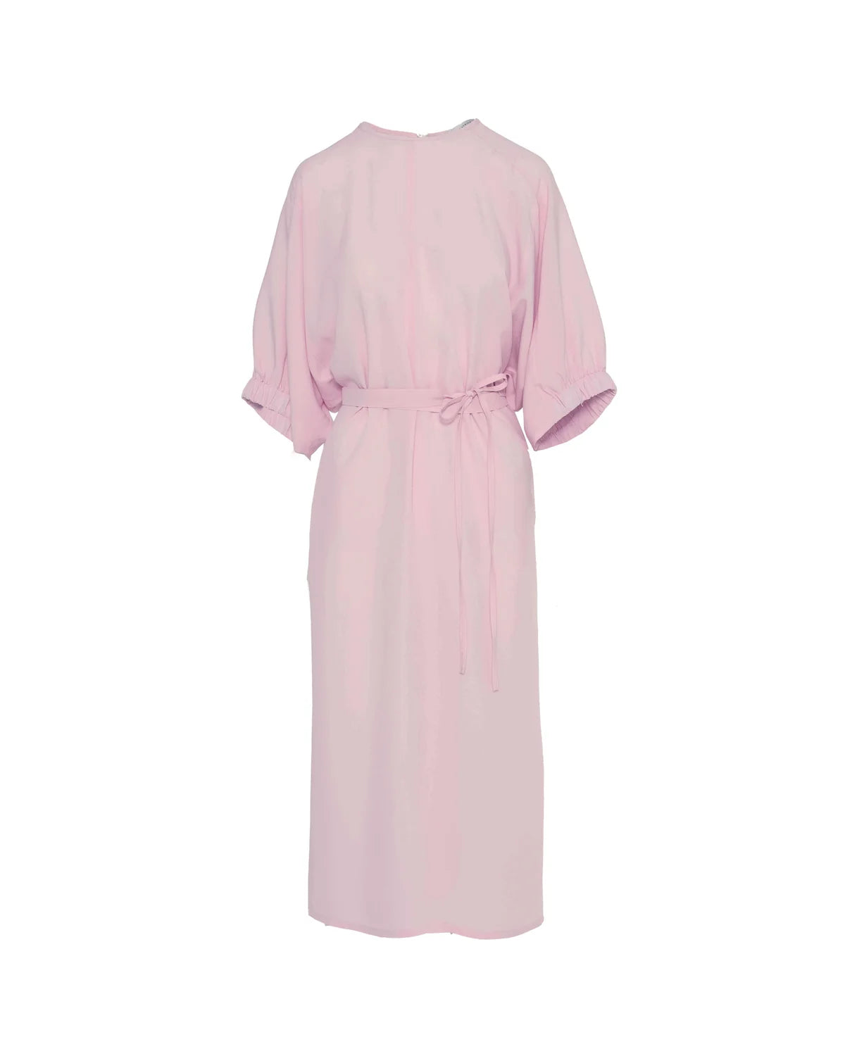 Beatrice B. Soft Pink Mid Length Dress with Tie Belt